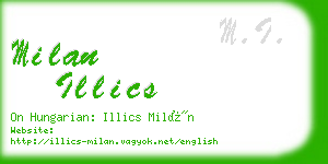 milan illics business card